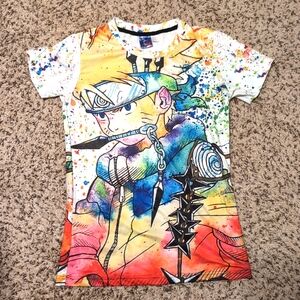 Mr. & Mrs. 1991 Naruto‎ Double Sided Graphic Print T-Shirt Size Small